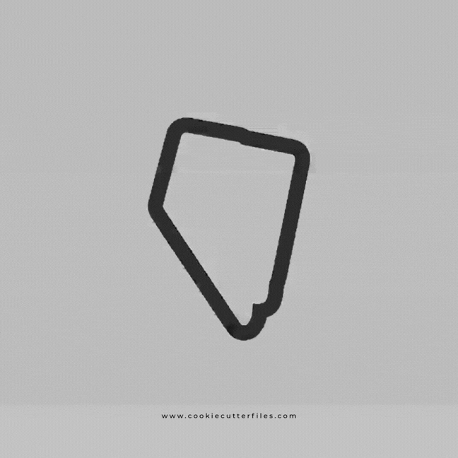 Nevada State Basic Cookie Cutter STL Files Cookie Cutter Files