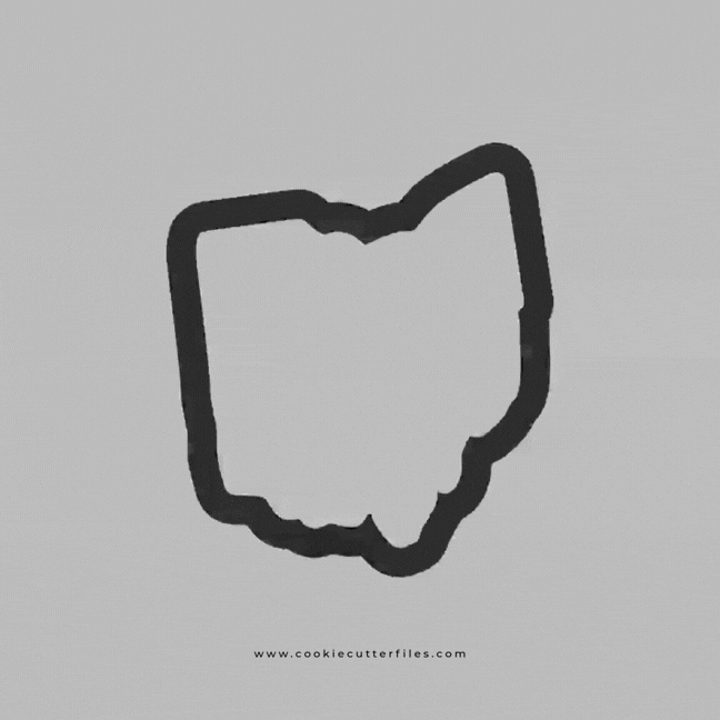 Ohio State Basic Cookie Cutter STL Files Cookie Cutter Files