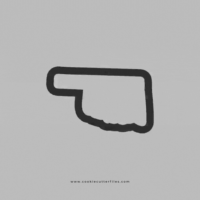 Oklahoma State Basic Cookie Cutter STL Files Cookie Cutter Files