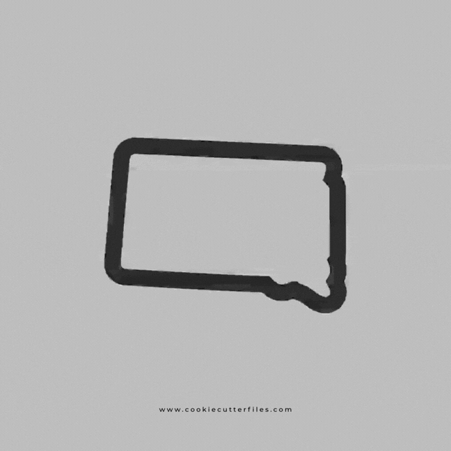 South Dakota State Basic Cookie Cutter STL Files Cookie Cutter Files