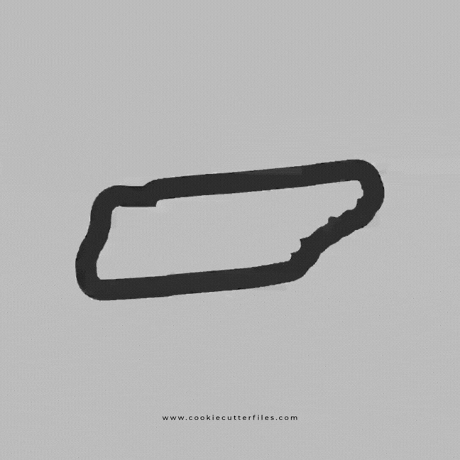 Tennessee State Basic Cookie Cutter STL Files Cookie Cutter Files