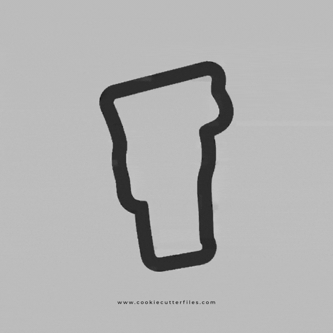 Vermont State Basic Cookie Cutter STL Files Cookie Cutter Files