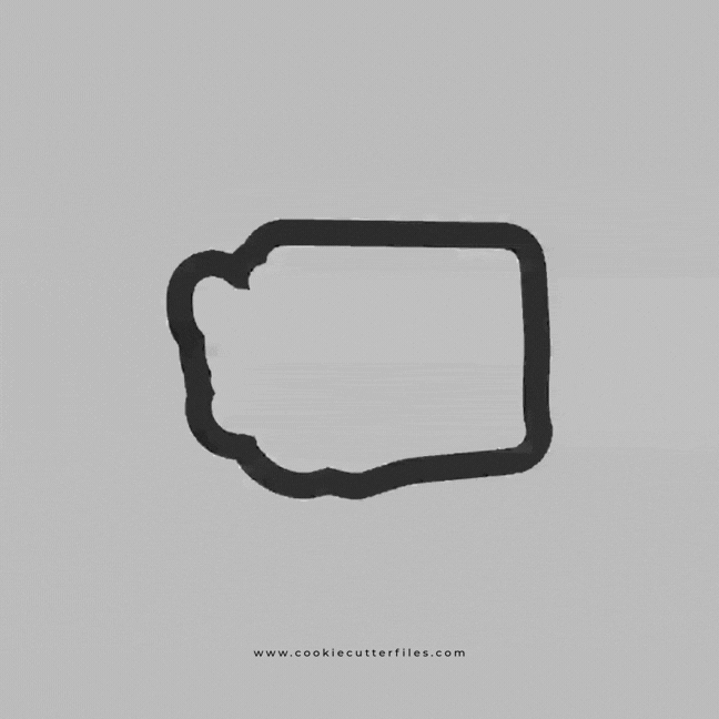 Washington State Basic Cookie Cutter STL Files Cookie Cutter Files